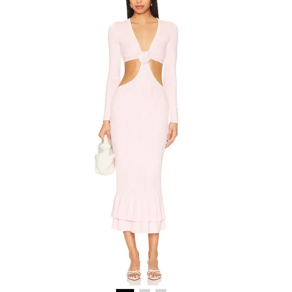 LOVERS AND FRIENDS 
Wrenna Rosette Midi Dress